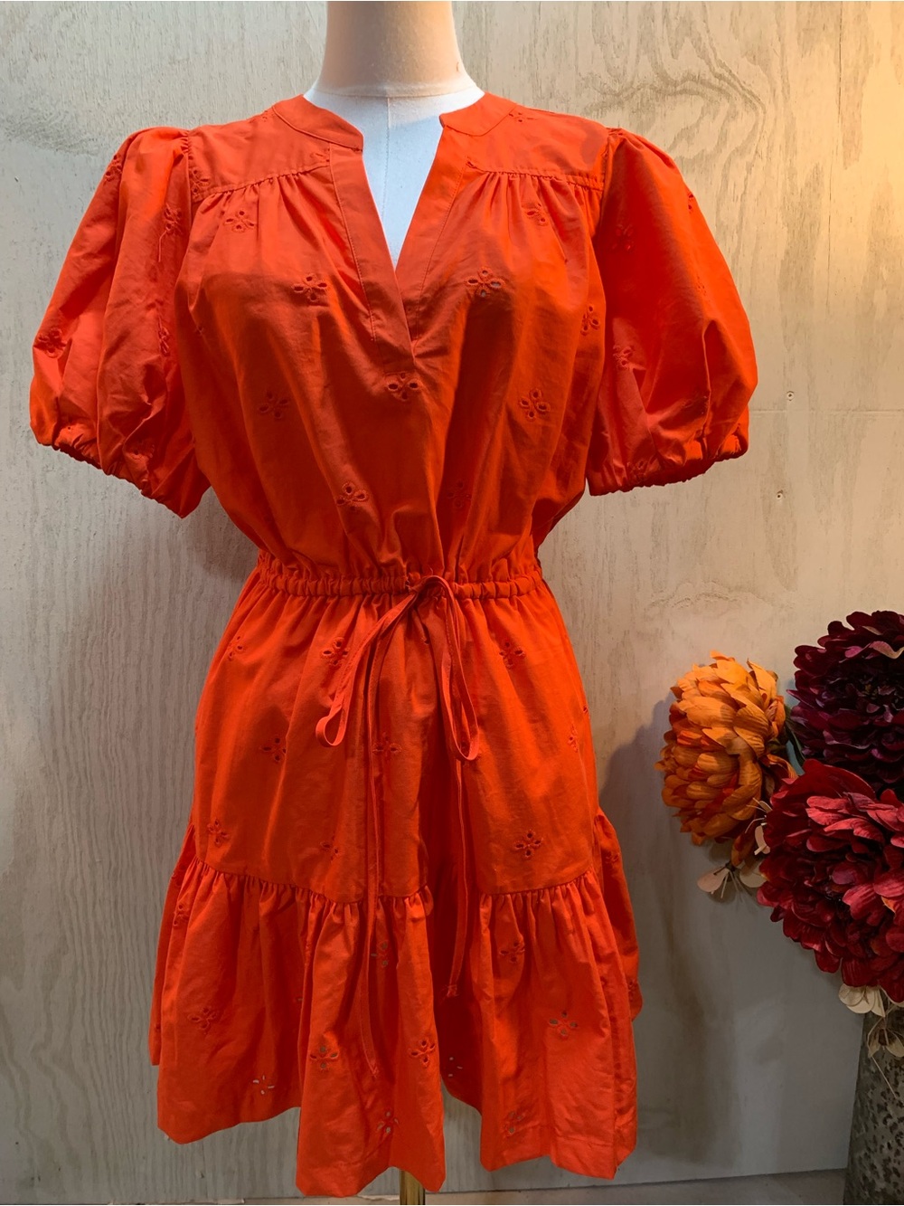 Free Assembly orange eyelet dress.